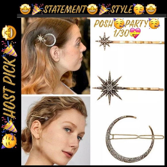 2 X $30FOR MOON LOVER SET OF 3 MOON STAR SNOWFLAKE - Picture 3 of 8